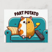 パーおもしろいツカウチパートポテトキャット ポストカード (正面)