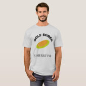 パーおもしろい引用文で容易なディスクゴルフのソバー Tシャツ (正面フル)