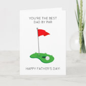 パーおもしろい最高のゴルフ・プン父のデイカード カード (正面)