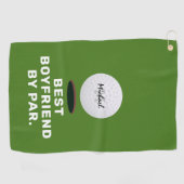 パーおもしろい最高のバイボーイフレンド ゴルフタオル (横)