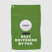 パーおもしろい最高のバイボーイフレンド ゴルフタオル (正面)