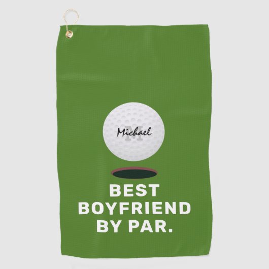 パーおもしろい最高のバイボーイフレンド ゴルフタオル (正面)