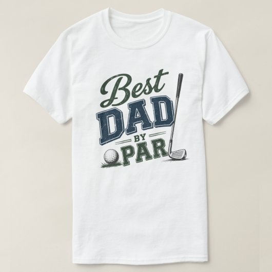 パーでベストなパパ Funny Golf Tシャツ (デザイン正面)