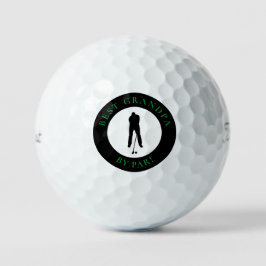 パーで最高のじいちゃん ゴルフウア Funny Black Green Golfer Gift ゴルフボール
