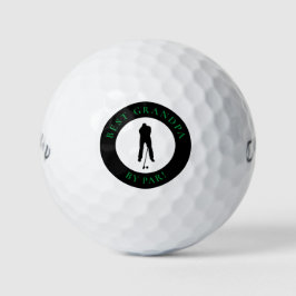 パーで最高のじいちゃん ゴルフウア Funny Black Green Golfer Gift ゴルフボール