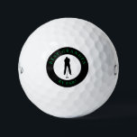 パーで最高のじいちゃん Funny Black Green ゴルフゲフト ゴルフボール<br><div class="desc">この「パーで最高のじいちゃん！」ゴルフボールで、じいちゃんのゴルフゲームとユーモアのセンスを称えよう。白いゴルファーのシルエットが黒いバッジ内にあしらわれ、曲線的なケリーグリーンのテキストでフレーム化されている。 当社のベストセラーのタオルとコーディネートできるように設計されたこのスポーティなボールは、父の日、トーナメント、またはティータイムの笑いのための、目立つギフトとなる。清潔でコントラストの高い、個性あふれるデザイン。</div>