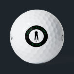 パーで最高のじいちゃん Funny Black Green ゴルフゲフト ゴルフボール<br><div class="desc">この「パーで最高のじいちゃん！」ゴルフボールで、じいちゃんのゴルフゲームとユーモアのセンスを称えよう。白いゴルファーのシルエットが黒いバッジ内にあしらわれ、曲線的なケリーグリーンのテキストでフレーム化されている。 当社のベストセラーのタオルとコーディネートできるように設計されたこのスポーティなボールは、父の日、トーナメント、またはティータイムの笑いのための、目立つギフトとなる。清潔でコントラストの高い、個性あふれるデザイン。</div>