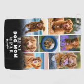 パーで最高の犬ママ フォトコラージュ ゴルフタオル (横)