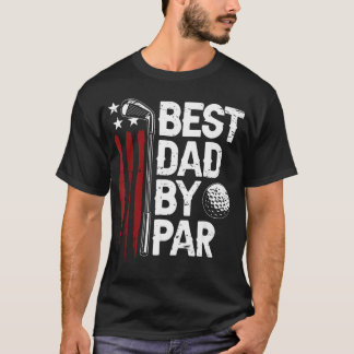 パーなパパゴルファー アメリカ国旗 ベスト・ダッド Tシャツ