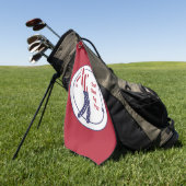 パーの母|おもしろい·アメリカン·フラグ·ゴルファー- ゴルフタオル (グリーン)