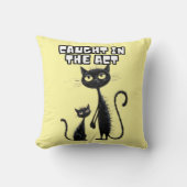パーよくはしゃぐトナー： Black KittenとHer Sidekick クッション (正面)