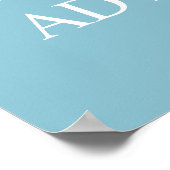 パーアスペラアドアストララテン引用文プリント-ターコイズ ポスター (角)