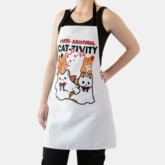 パーアノーマル猫の感性かわいいハロウィーンキャットデザイン エプロン (インサイチュ)
