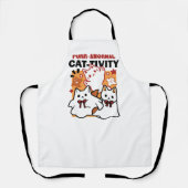 パーアノーマル猫の感性かわいいハロウィーンキャットデザイン エプロン (正面)
