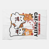 パーアノーマル猫の感性かわいいハロウィーンキャットデザイン キッチンタオル (横)