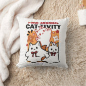 パーアノーマル猫の感性かわいいハロウィーンキャットデザイン クッション (ブランケット)