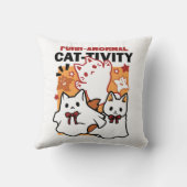 パーアノーマル猫の感性かわいいハロウィーンキャットデザイン クッション (裏面)