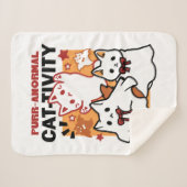 パーアノーマル猫の感性かわいいハロウィーンキャットデザイン シェルパブランケット (正面(横))