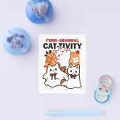 パーアノーマル猫の感性かわいいハロウィーンキャットデザイン チラシ (シングル)