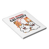 パーアノーマル猫の感性かわいいハロウィーンキャットデザイン ノートパッド (アングル)