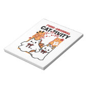 パーアノーマル猫の感性かわいいハロウィーンキャットデザイン ノートパッド (回転)