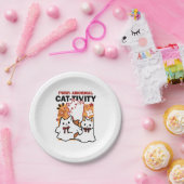 パーアノーマル猫の感性かわいいハロウィーンキャットデザイン ペーパープレート (パーティー)