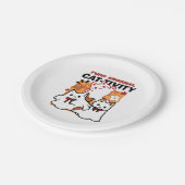 パーアノーマル猫の感性かわいいハロウィーンキャットデザイン ペーパープレート (アングル)