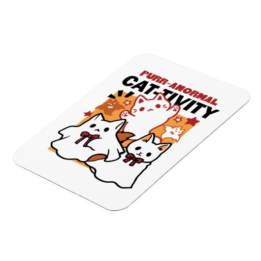 パーアノーマル猫の感性かわいいハロウィーンキャットデザイン マグネット (左側)