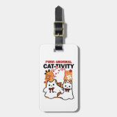 パーアノーマル猫の感性かわいいハロウィーンキャットデザイン ラゲッジタグ (正面縦)