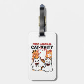 パーアノーマル猫の感性かわいいハロウィーンキャットデザイン ラゲッジタグ (裏面縦)