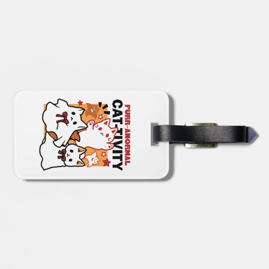 パーアノーマル猫の感性かわいいハロウィーンキャットデザイン ラゲッジタグ (裏面横)