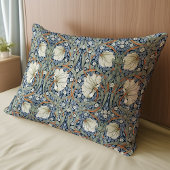 パーインペネルパウダーブルー&セージ緑パターンモリス 枕カバー