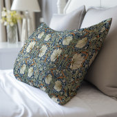パーインペネルパウダーブルー&セージ緑パターンモリス 枕カバー
