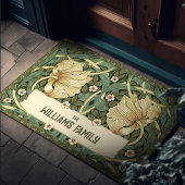 パーインペネルパターングリーン金ゴールドウィリアムモリス ドアマット