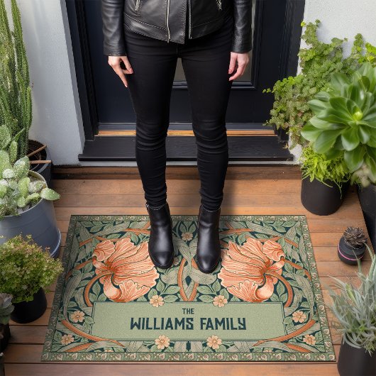 パーインペネルパターンDoormat William Morrisヴィンテージ ドアマット