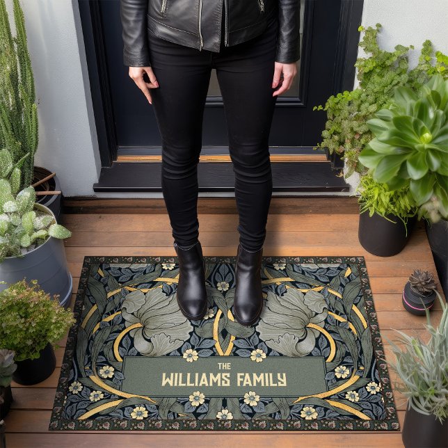パーインペネルパターンDoormat William Morrisヴィンテージ ドアマット (クリエイターアップロード済み)
