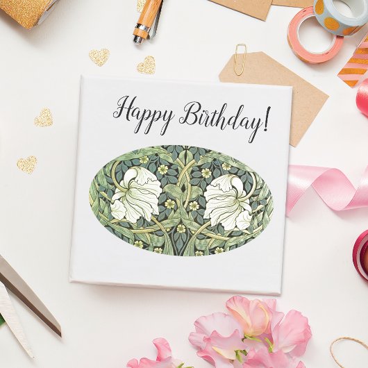 パーインペネルパターンWilliam Morris 楕円形シール