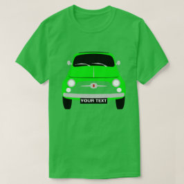 パーカスタムソナライズヴィンテージクラシックGreen Fiat 500 Tシャツ