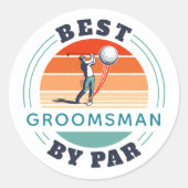 パーカスタムレトロウェディングによる最高のブライズマン ラウンドシール (正面)