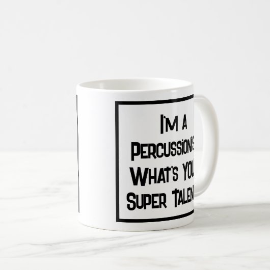 パーカッショニストすごいの才能。コーヒーマグ コーヒーマグカップ (正面右)