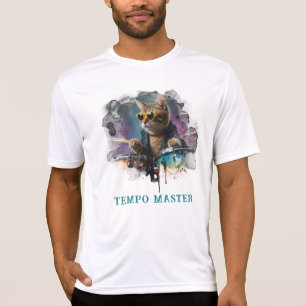 *~*パーカッショニストクールキャットAP91サングラスドラマー Tシャツ