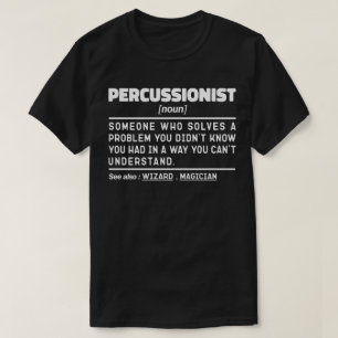 パーカッショニスト名詞ミュージカル楽器インストラクター Tシャツ