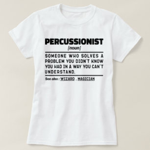 パーカッショニスト名詞ミュージカル楽器インストラクター Tシャツ