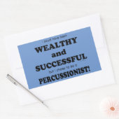 パーカッショニスト富裕層と成功した長方形Sti 長方形シール (封筒)