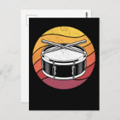 パーカッションレトロドラムズラバードラマー ポストカード (正面/裏面)