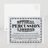 パーカッション免許 ポストカード (正面/裏面)