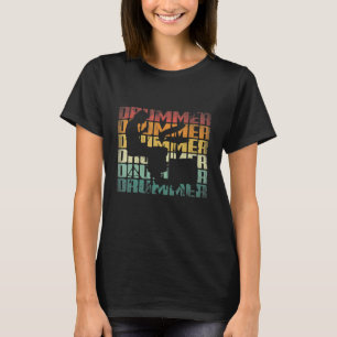 パーカッション楽器ドラムスティックドラマー Tシャツ