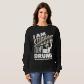 パーカッション楽器ドラムスティック スウェットシャツ (正面フル)