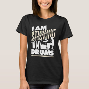 パーカッション楽器ドラムスティック Tシャツ