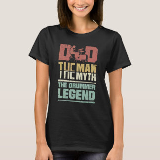 パーカッション楽器ドラム演奏ドラムパパ Tシャツ